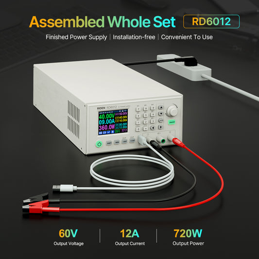 RIDEN RD6012 Bench DC Power Supply, Complete Assembled Unit, 60V 12A 720W