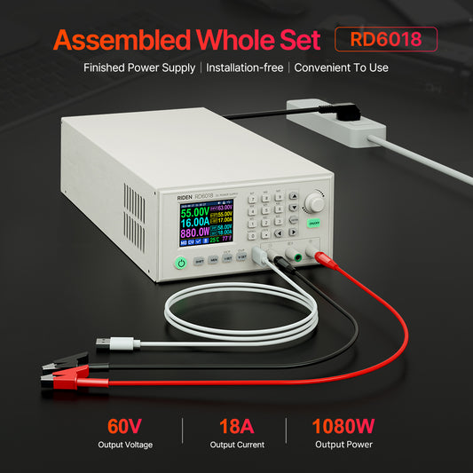 RIDEN RD6018 Bench DC Power Supply, Complete Assembled Unit, 60V 18A 1080W