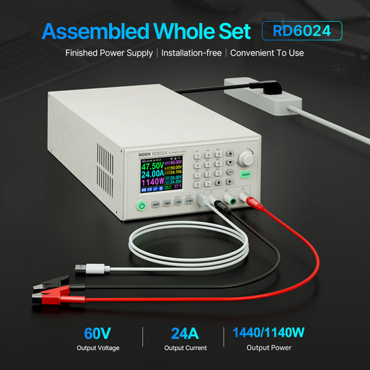 RIDEN RD6024 Bench DC Power Supply, Complete Assembled Unit, 60V 24A 1440W
